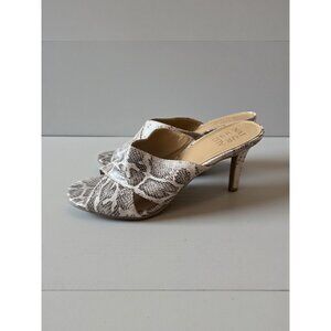 NATURALIZER Gray Snake Print Sandals Heels Size 7.5
